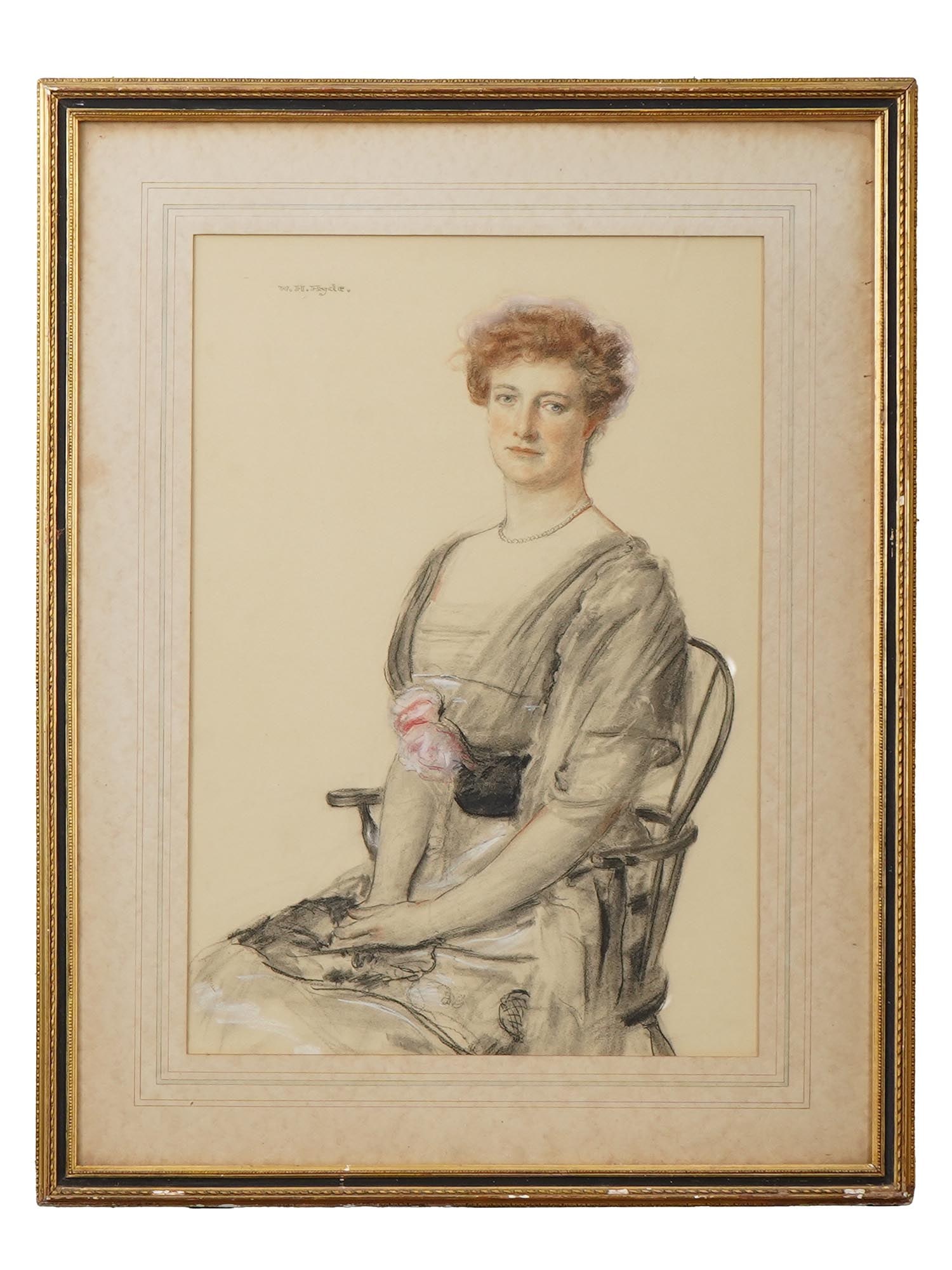 AMERICAN PASTEL PAINTING SIGNED WILLIAM HENRY HYDE (1 of 5)