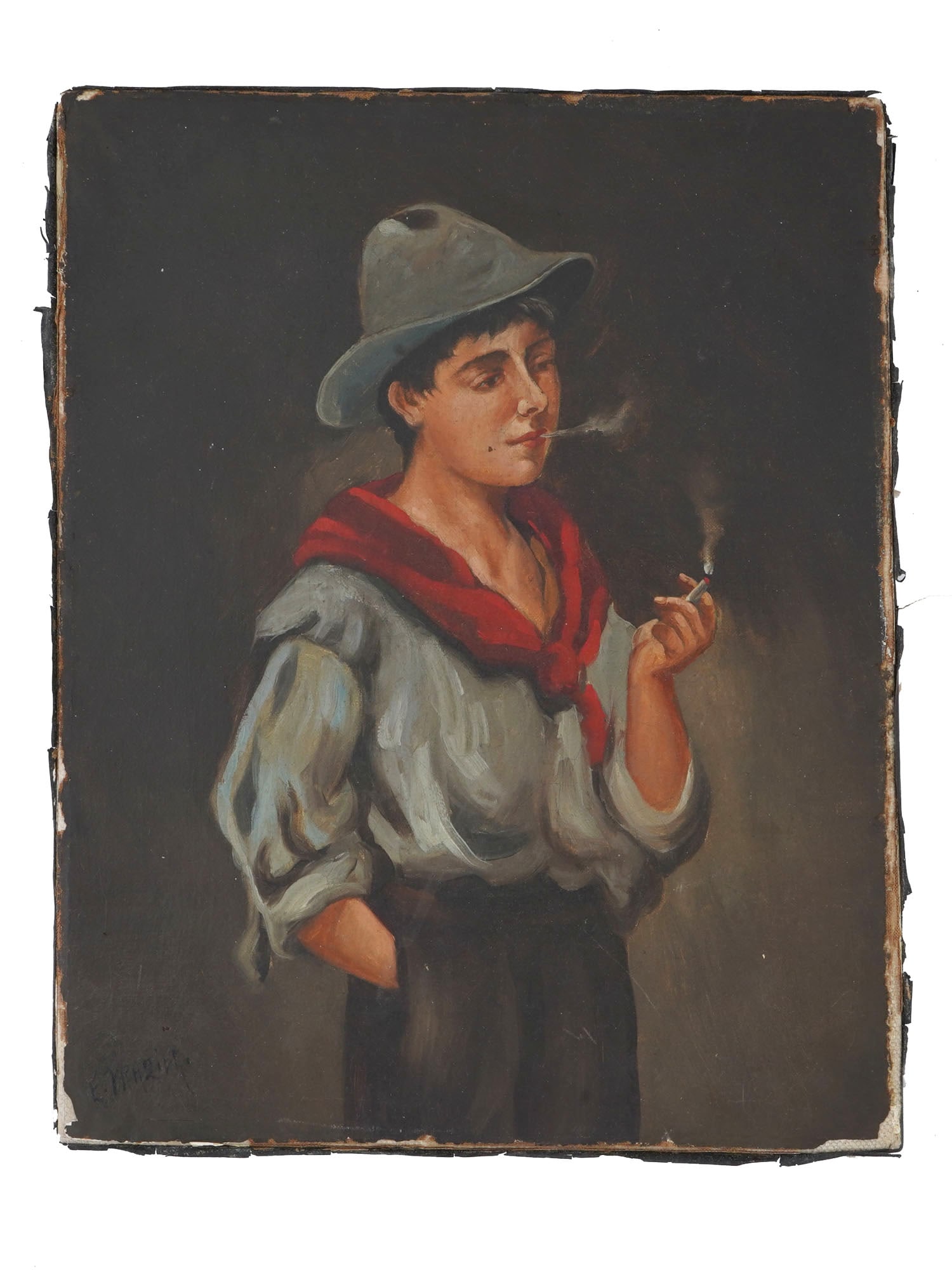 ANTIQUE 19TH C OIL PAINTING AFTER EUGENE DE BLAAS (1 of 4)