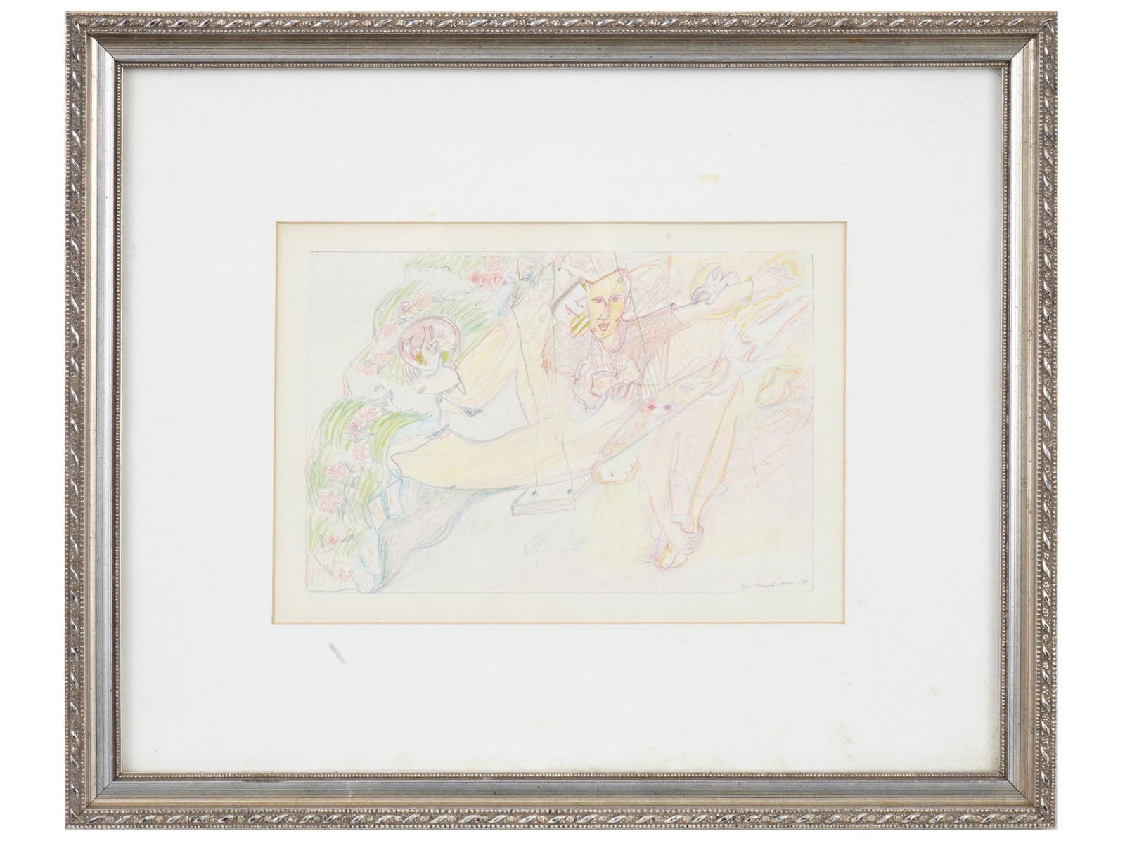 EVA BOUZARD HUI AMERICAN MIXED MEDIA PAINTING (1 of 6)