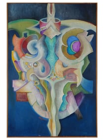 CONTEMPORARY PAINTING JILLANY ROSS ABSTRACT COMPOSITION
