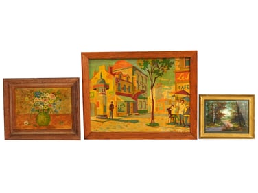 THREE WATERCOLOR PAINTINGS BY G STURTZ AND MORE