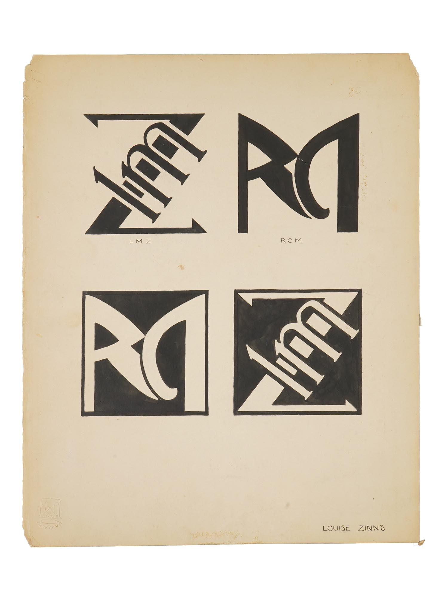 VINTAGE AMERICAN INK ON PAPER TYPOGRAPHY STUDIES (1 of 6)