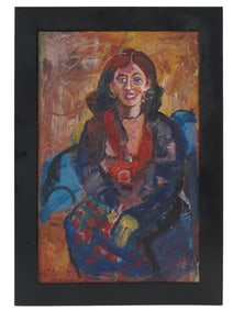 ISRAELI PORTRAIT OIL PAINTING BY KLARA SHEINZON