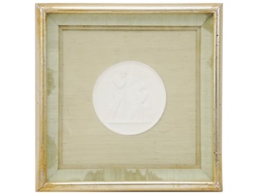 FRAMED GRAND TOUR PLASTER RELIEF MEDALLION CAMEO