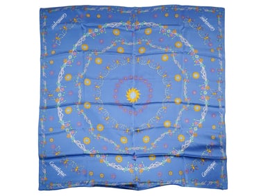 VINTAGE SWISS FLORAL DESIGN SILK SCARF BY GEMTIQUE