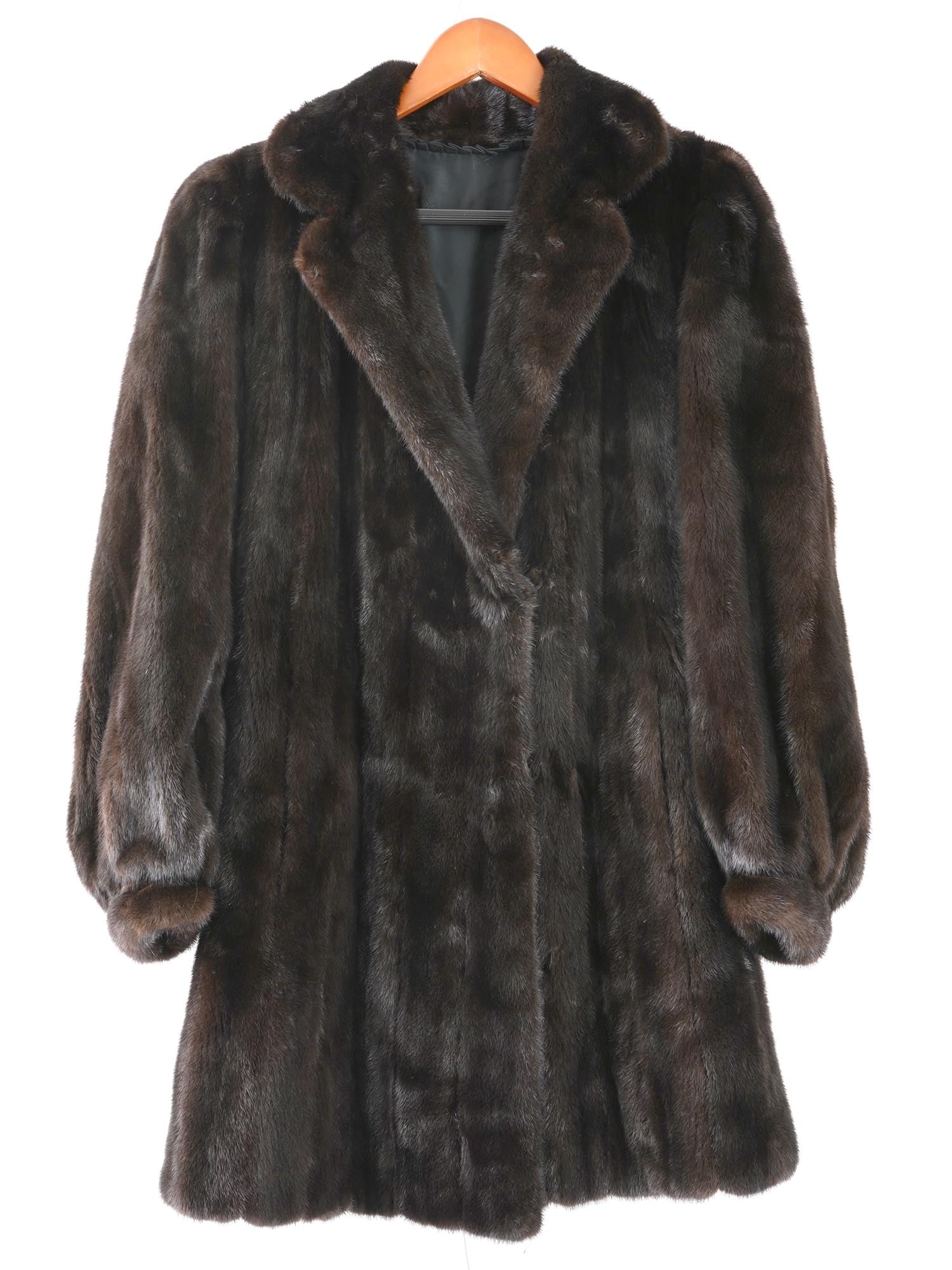 VINTAGE CANDY WEST FUR COAT: A vintage Candy West fur coat. A hand embroidered inscription, Candy West, inside. Vintage and Modern Natural Fur Clothes and Accessories For Collectors. THIS LOT QUALIFIES FOR A 30-DAY UNCONDI