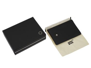 VTG MONTBLANC HAMBURG BLACK LEATHER CREDIT CARD HOLDER