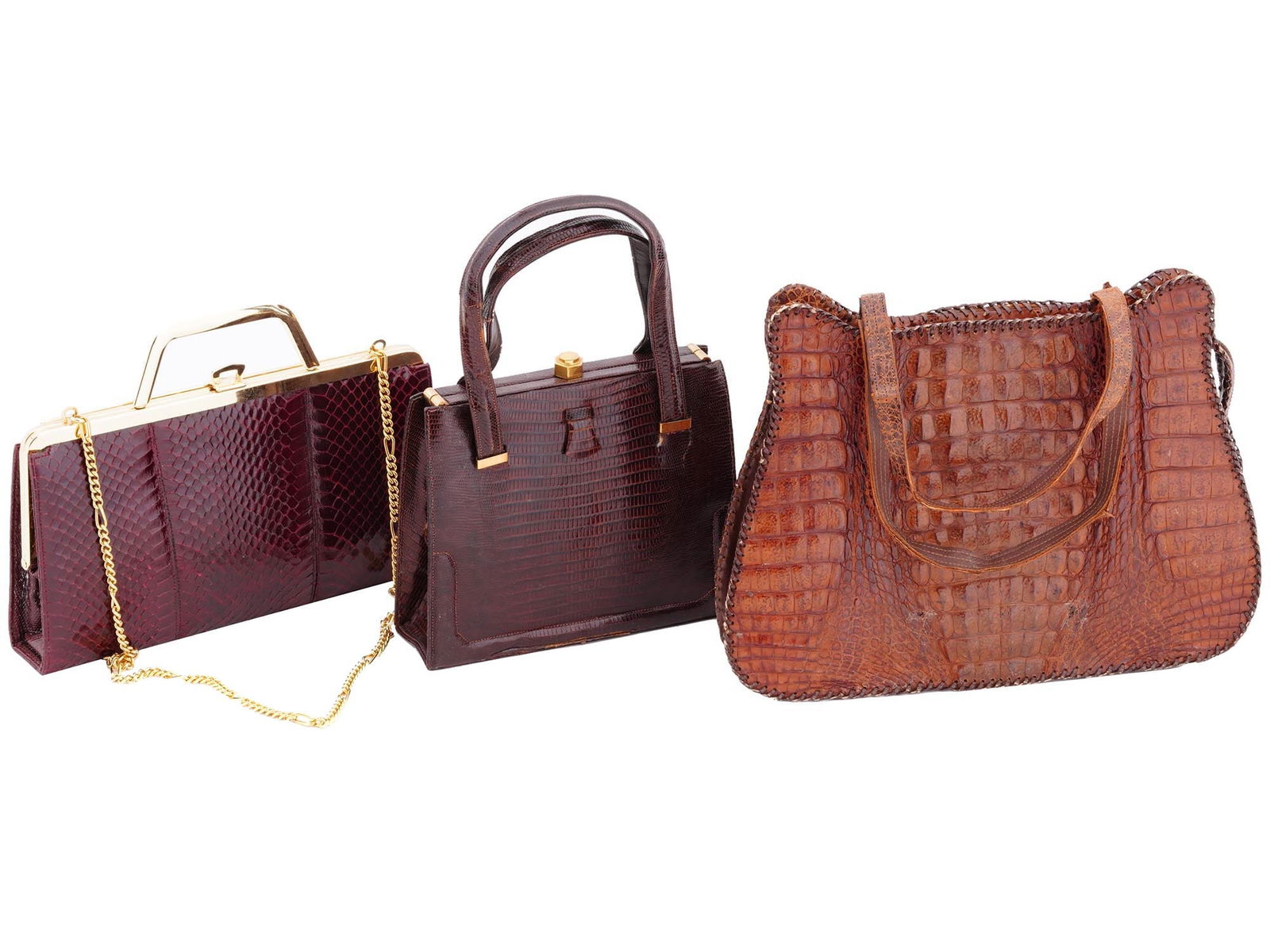 VINTAGE WOMENS LEATHER HANDBAGS LUCILLE DE PARIS (1 of 14)