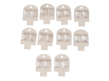 LOT OF FRENCH DOLCE VITA COSTUME JEWELRY CLIP EARRINGS