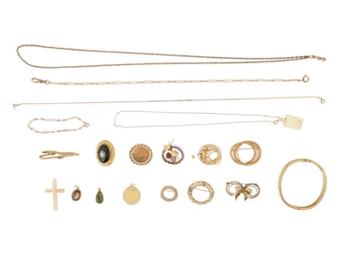 LARGE COLLECTION OF 12K AND 14K GOLD FILLED JEWELRY