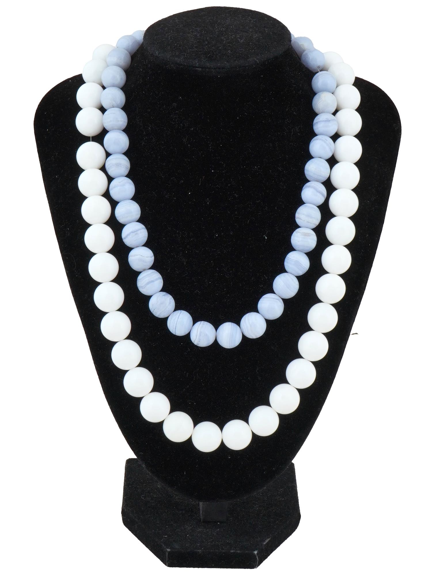 LOT OF TWO STRINGS OF AGATE BEADS FOR JEWELRY (1 of 2)