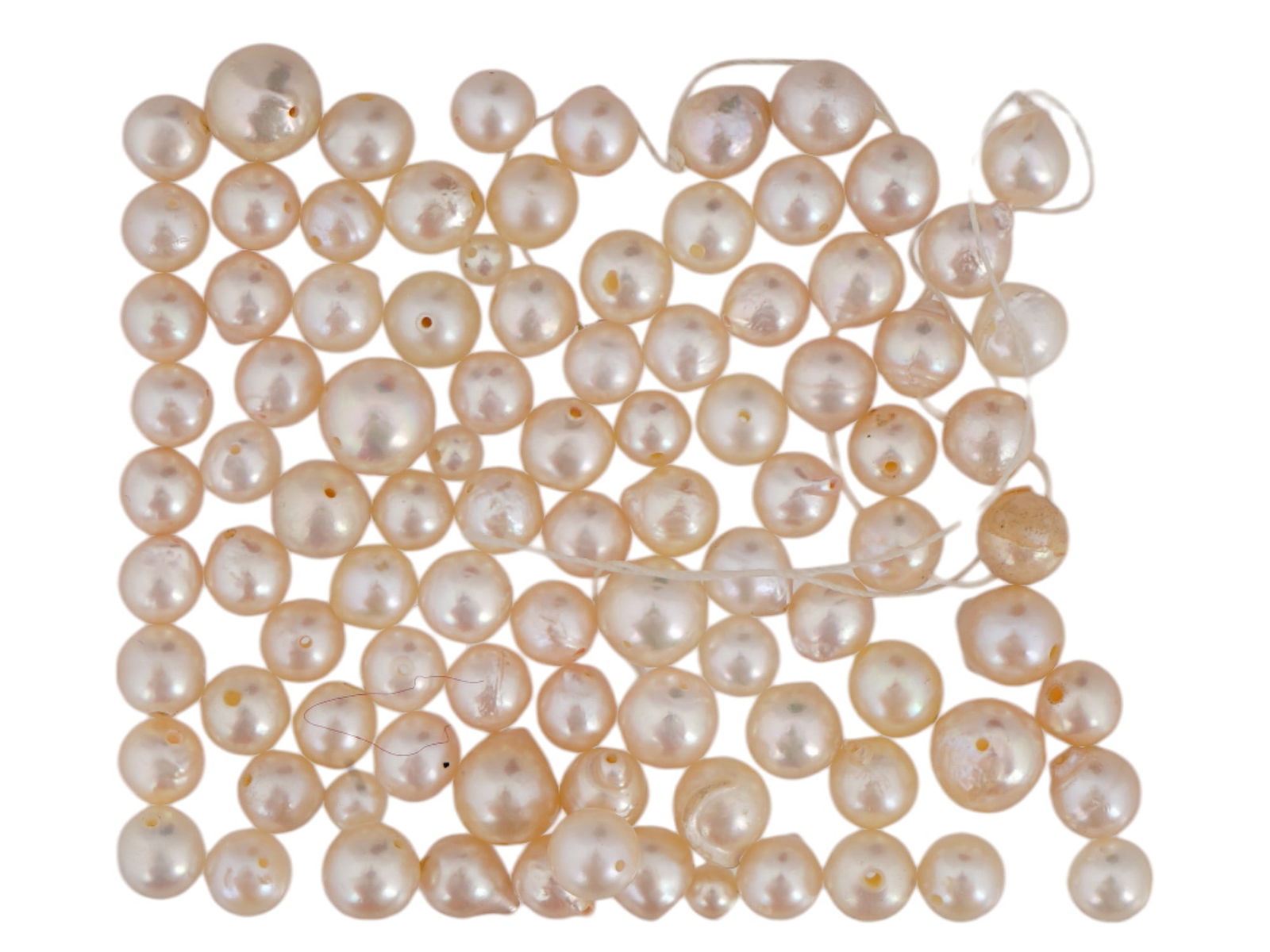 COLLECTION OF ROUNDED PEARL BEADS FOR JEWELRY (1 of 1)