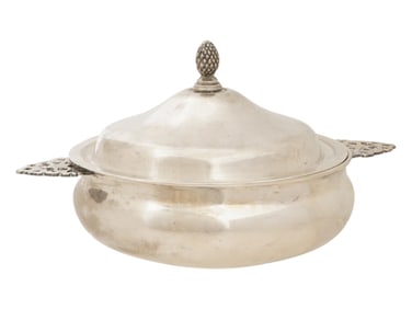 AMERICAN LEONARD SILVER PLATE LIDDED SERVING DISH