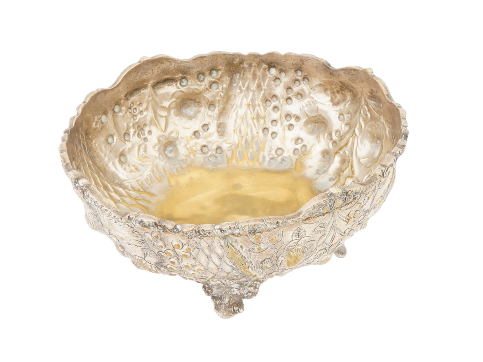 ANTIQUE 19TH CEN SILVER PLATED ENGLISH BOWL (1 of 10)