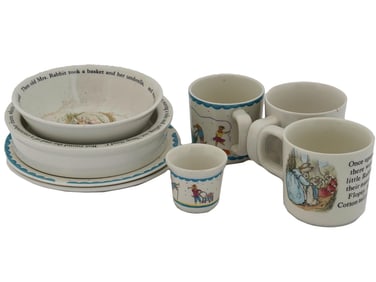 ENGLISH WEDGWOOD PORCELAIN KIDS SERVER WARES SET