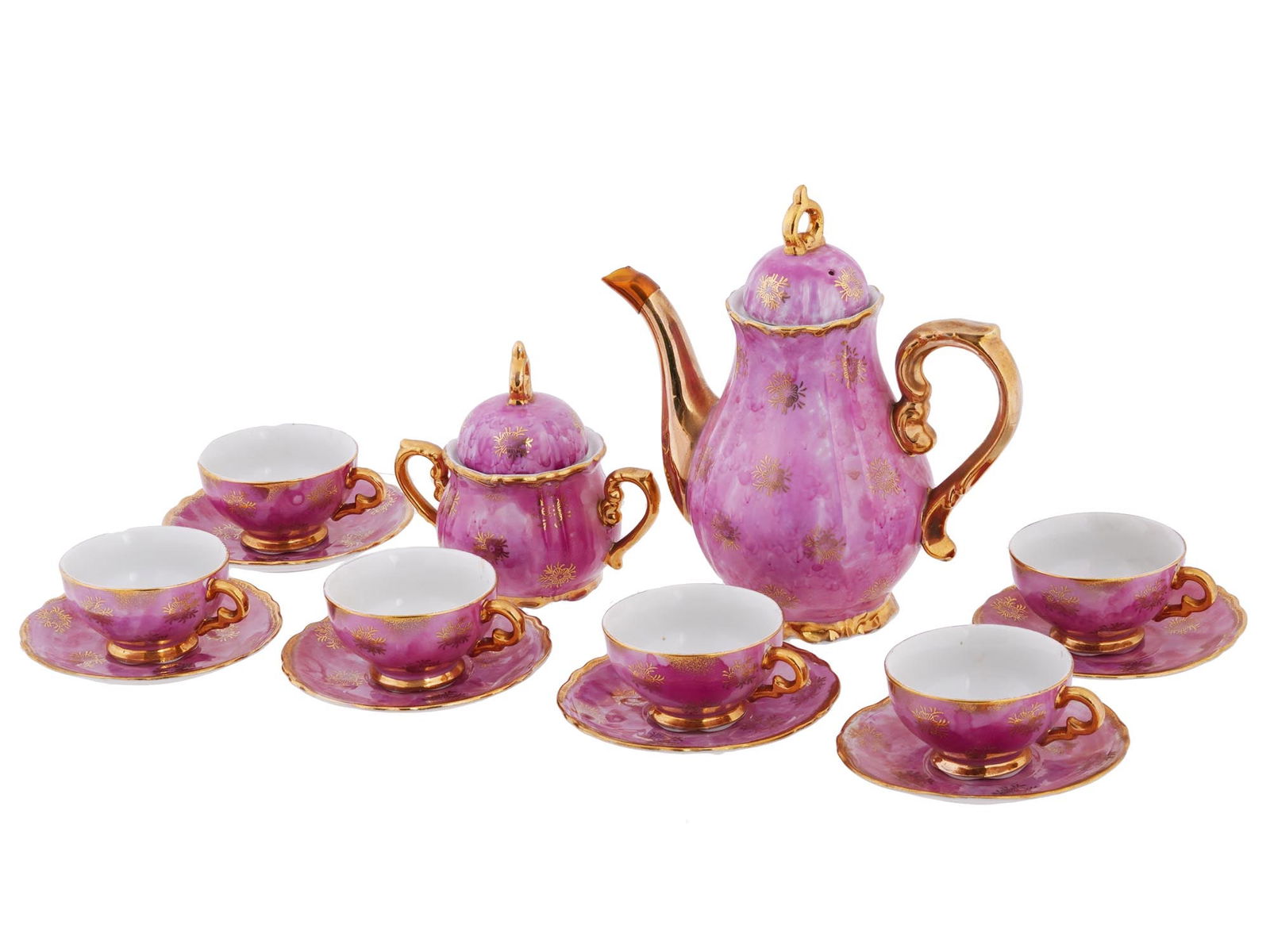 ROYAL CROWN HAND PAINTED PORCELAIN TEA SERVICE SET (1 of 12)