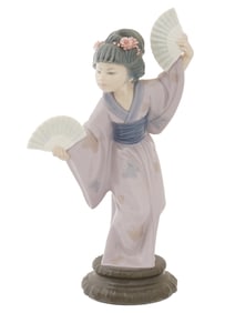 VINTAGE LLADRO PORCELAIN FIGURINE GEISHA IOB