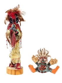 AMERICAN DOLL AND CERAMIC FIGURINE