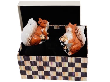 PORCELAIN SALT AND PEPPER SET BY MACKENZIE-CHILDS