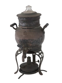 AN ANTIQUE AMERICAN COFFEE PERCOLATOR