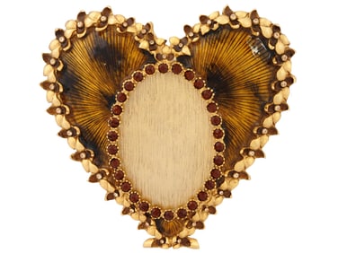 JAY STRONGWATER JEWELED HEART SHAPED PICTURE FRAME