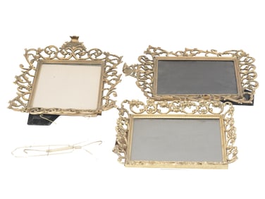 COLLECTION OF THREE BRONZE PICTURE PHOTO FRAMES