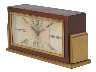 VINTAGE SETH THOMAS MANTEL CLOCK WOOD AND GOLD
