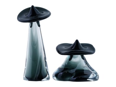 SIGNED BOLLORO MINIMALIST GLASS FIGURES MEXICANS