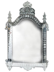 LARGE VINTAGE ITALIAN VENETIAN BAROQUE WALL MIRROR