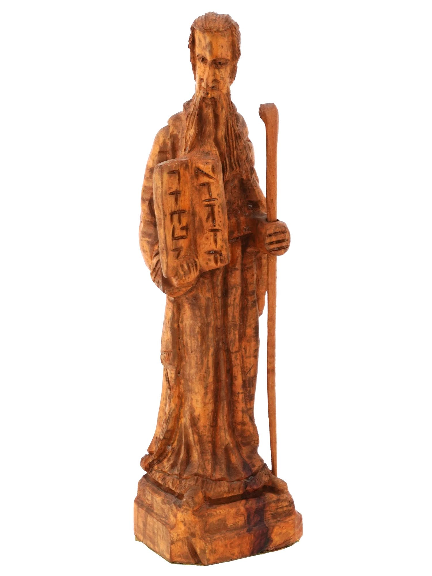 WOOD CARVED FIGURINE OF MOSES WITH 10 COMMANDMENTS (1 of 8)
