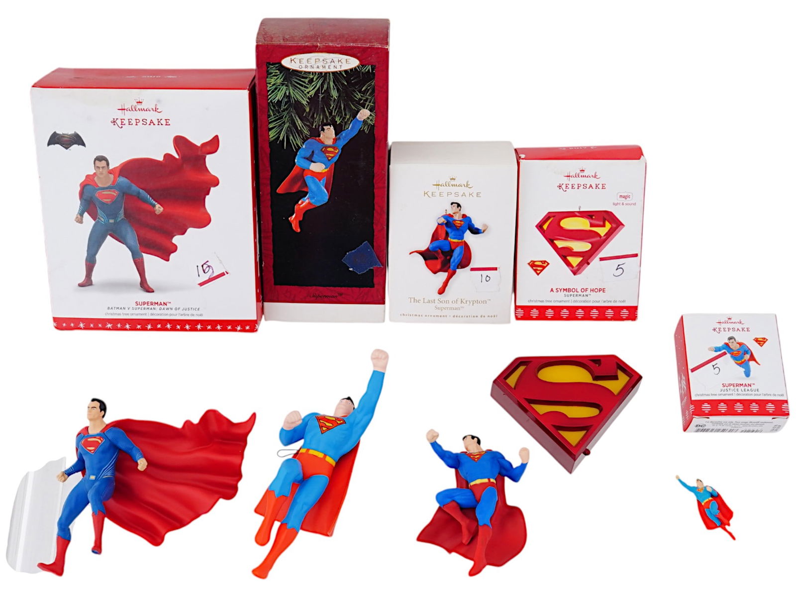 GROUP OF HALLMARK KEEPSAKE SUPERMAN ORNAMENTS (1 of 2)