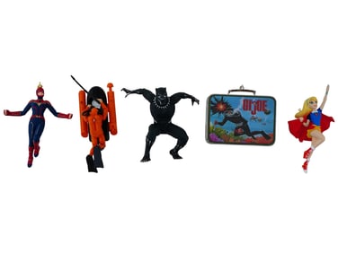GROUP OF HALLMARK KEEPSAKE SUPERHERO ORNAMENTS
