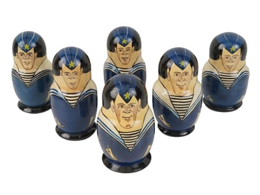 DEALER'S LOT OF RUSSIAN NAVY MATRYOSHKA DOLL SETS