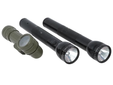 VINTAGE AMERICAN MAGLITE AND FULTON FLASHLIGHTS