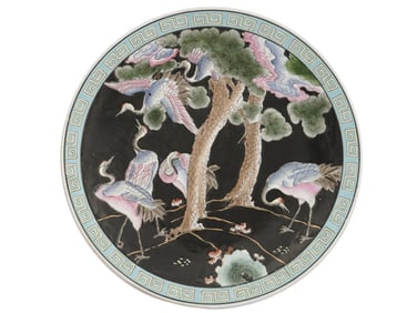 LARGE ANTIQUE CHINESE PORCELAIN CHARGER PLATE