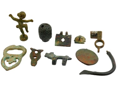 COLLECTION OF ANCIENT ROMAN BRONZE ARTIFACTS