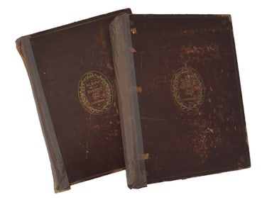 ANTIQUE FRENCH WORLD WAR I ALBUM IN TWO VOLUMES