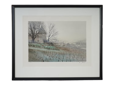 FRANCOIS IZARNY FRENCH LANDSCAPE COLOR LITHOGRAPH