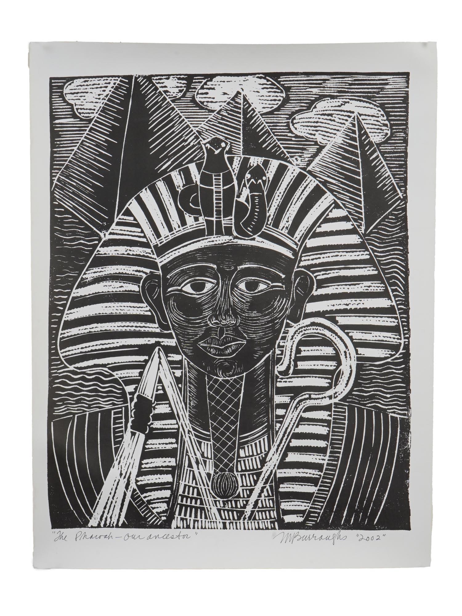 ATTR TO MARGARET BURROUGHS AMERICAN LINOCUT PRINT (1 of 6)