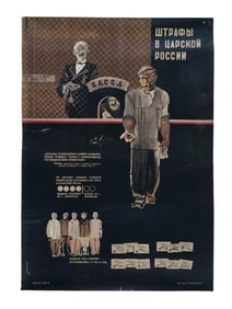 RUSSIAN SOVIET ERA PROPAGANDA POSTER BY KARACHENTSOV