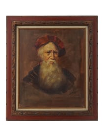 VINTAGE EUROPEAN OIL PORTRAIT PAINTING BY L WILLIAMS