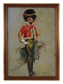 FELICIAN MYRBACH AUSTRIAN PORTRAIT OIL PAINTING