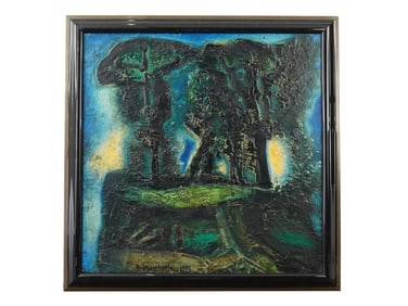 VIACHESLAV MIKHAILOV RUSSIAN MIXED MEDIA PAINTING W COA