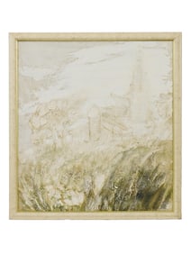 LATE 20TH C ABSTRACT LANDSCAPE OIL PAINTING SIGNED