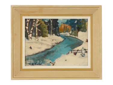 MARC AURELE FORTIN CANADIAN LANDSCAPE OIL PAINTING