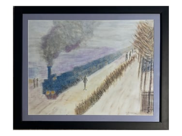 RUSSIAN CITYSCAPE PASTEL PAINTING SIGNED KOROVIN
