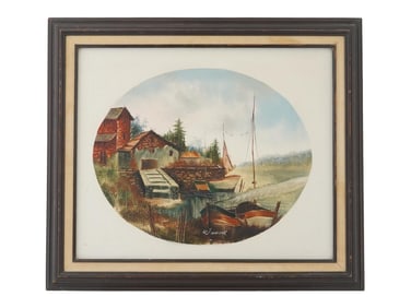 WOLFGANG ZELLER RURAL LANDSCAPE OIL PAINTING