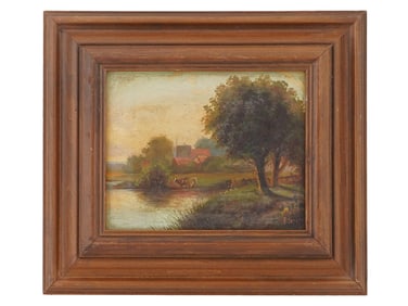 ENGLISH LANDSCAPE OIL PAINTING SIGNED ROBERT FENSON