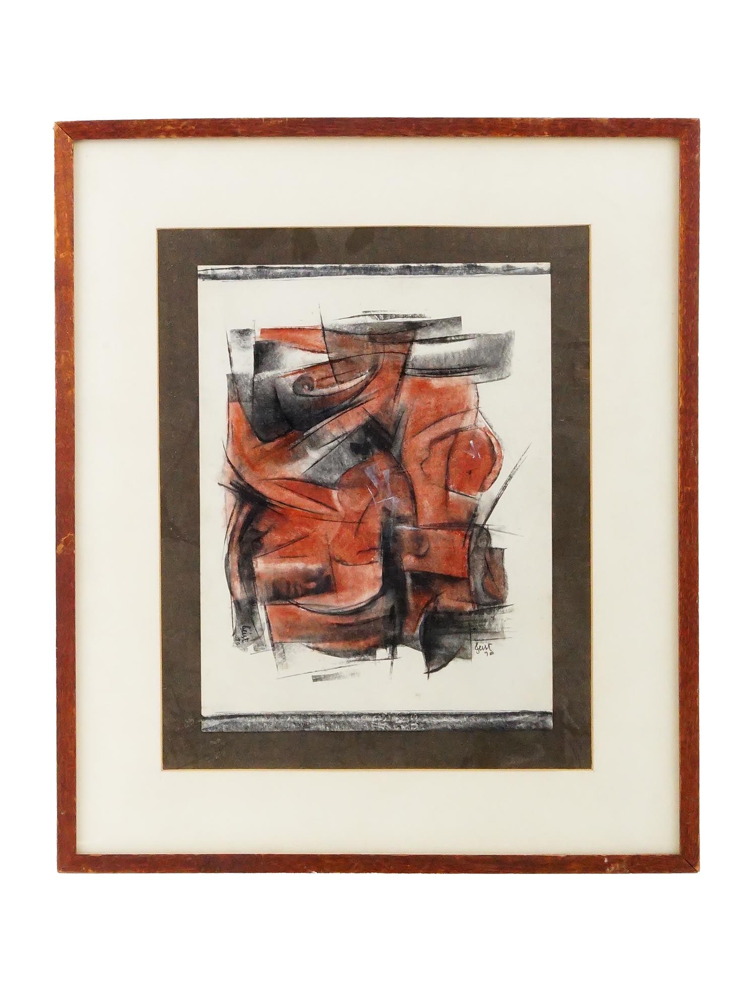 HERBERT FEIST GERMAN ABSTRACT MIXED MEDIA PAINTING (1 of 6)