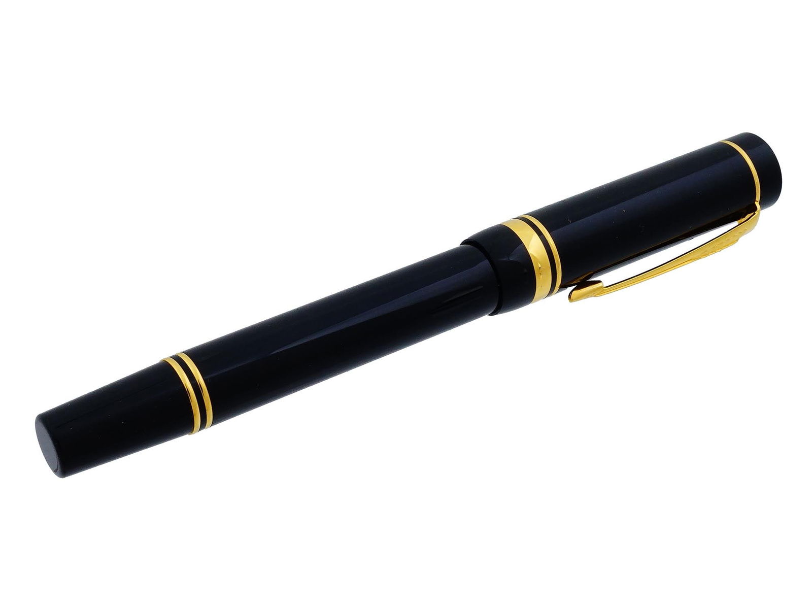 18K YELLOW GOLD PARKER BLACK CELLULOID FOUNTAIN PEN (1 of 13)